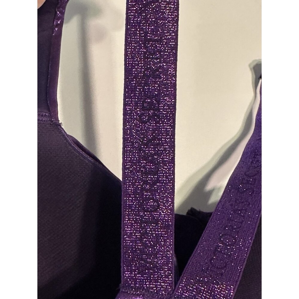 Victoria’s Secret Knockout High Impact Sports Bra 36DDD / 36F Plum Shimmer - Picture 4 of 7